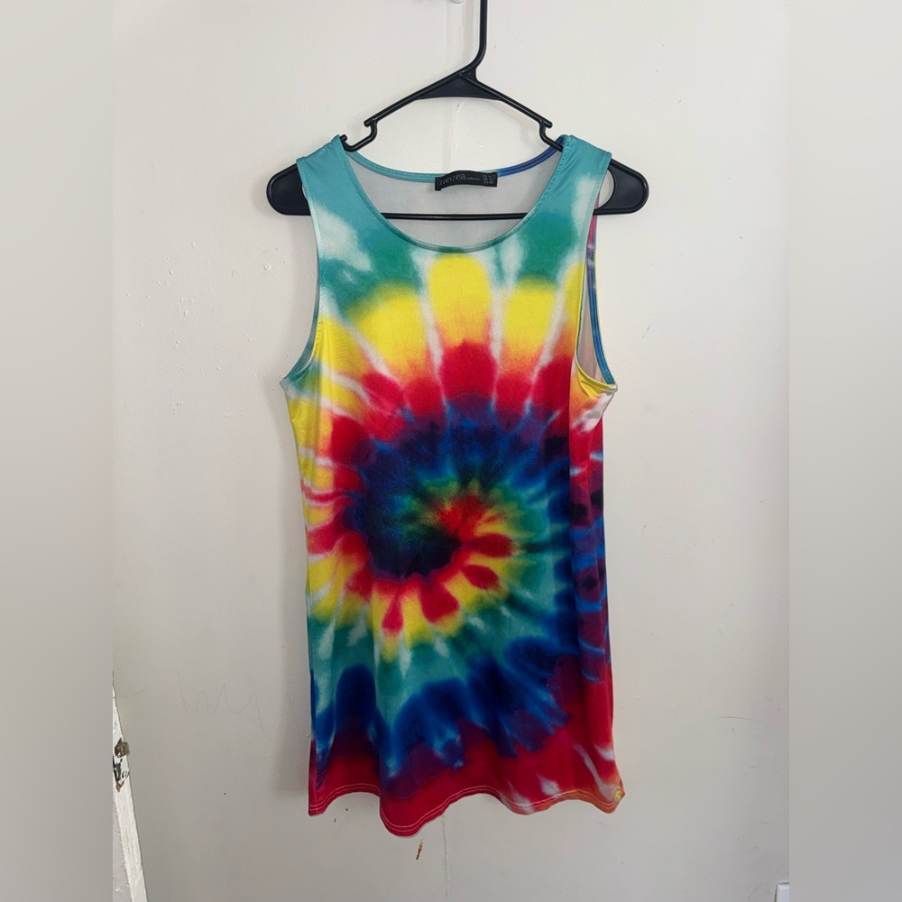 Zanzea Multicolor Tie-Dye Tank Top Size 8